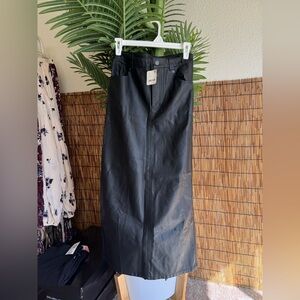 Free People City Slicker Vegan Leather Maxi Skirt
